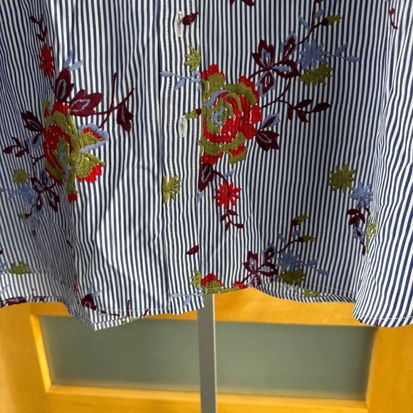 Finley Striped Floral Button Down Dress - Picture 7 of 7